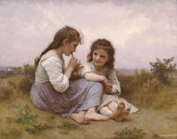 Bouguereau, William-Adolphe - Two Girls (Childhood Idyll)